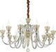 Ideal Lux Strauss Chandelier Candlestick 12xE14 Transparent 140612