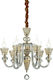 Ideal Lux Strauss Chandelier Candlestick 6xE14 Transparent 50.5cm 140605