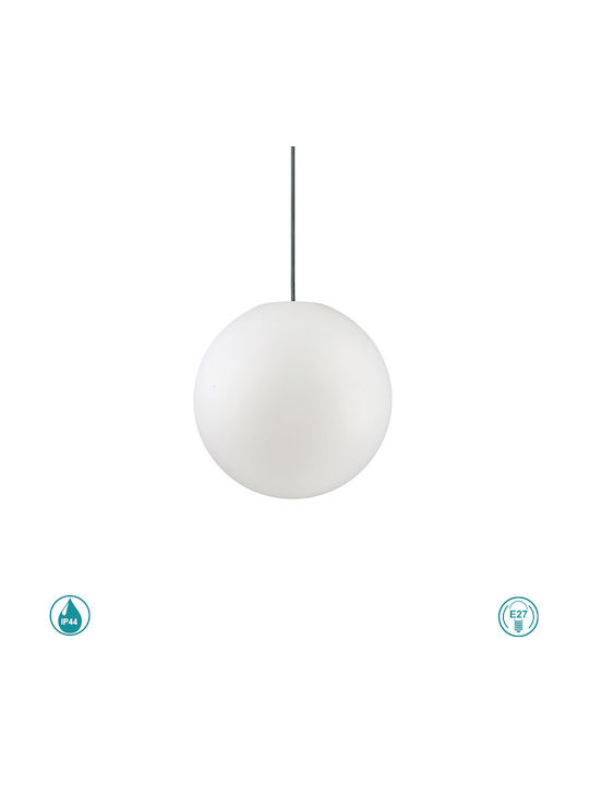 Ideal Lux Sun SP1 Small Pendant Lamp E27 White