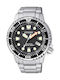 Citizen Promaster Herrenuhr 42mm Eco - Antrieb mit Silber Metallarmband