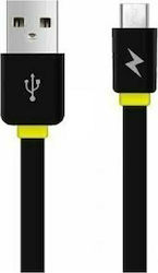 Awei CL-950 Flach Micro-USB-Kabel USB 2.0 1m Schwarz