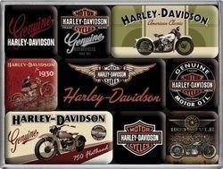 Nostalgic Art S/9 Harley Set von Magneten Metallisch 9pcs