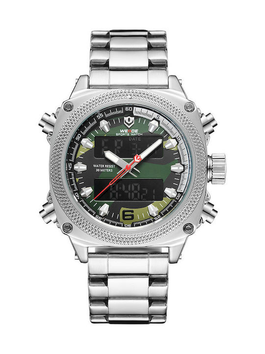 Weide Ceas Barbat 44mm Cu Baterie Cu Brățară Me...