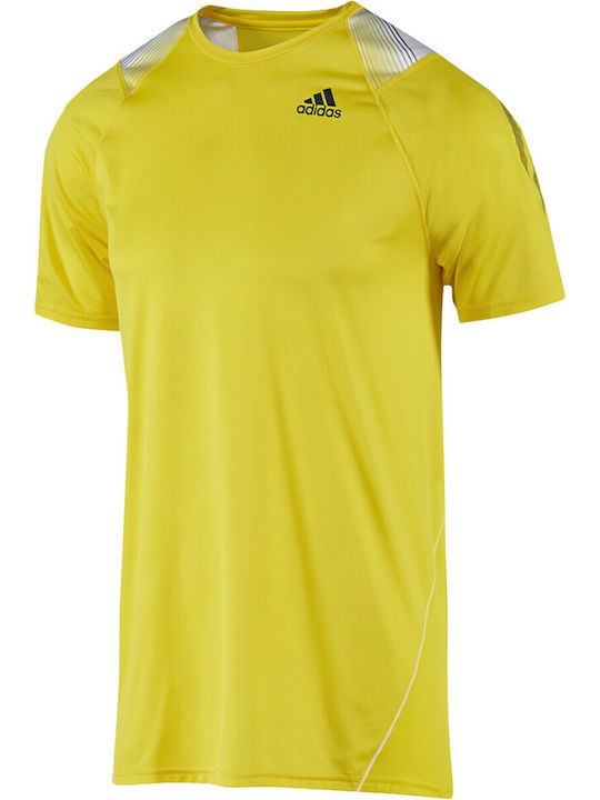 Adidas Adizero Herren Sport T-Shirt Kurzarm Gelb