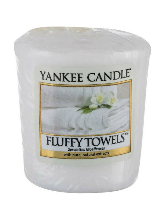 Yankee Candle Scented Candle with Scent Fluffy Towels White 49gr 1pcs