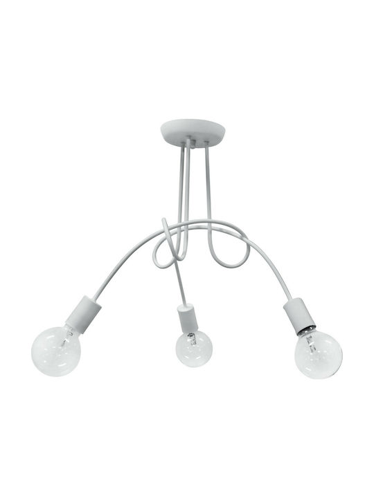 Heronia PLEX 3L Pendant Light Three-Light for Socket E27 White