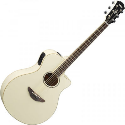 Yamaha Semi-Acoustic Guitar APX-600 Cutaway White