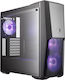CoolerMaster MasterBox MB500 Gaming Midi Tower Κουτί Υπολογιστή με Πλαϊνό Παράθυρο και RGB Φωτισμό Μαύρο