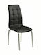 Melva Dining Room Artificial Leather Chair Black 42x68x96cm