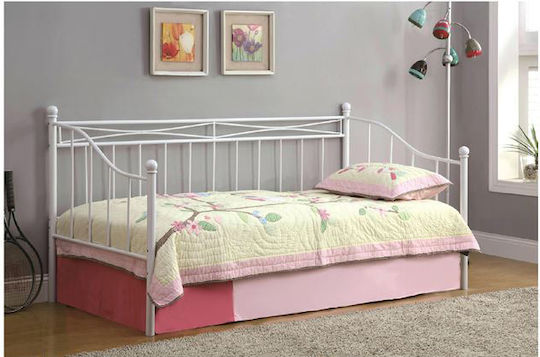 Marin Daybed Kinderbett Metall Weiß Für Matratze 90x190cm