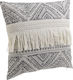 Inart Perna De Canapea Din 100% Bumbac Ecru 40x40 Cm