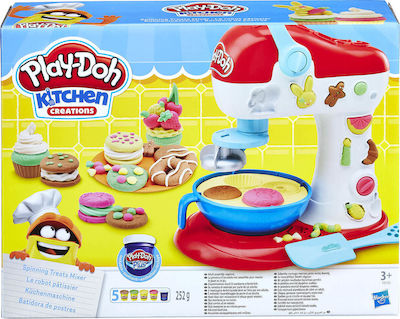 Hasbro Play-Doh Πλαστελίνη - Παιχνίδι Kitchen Creations Spinning Treats Mixer για 3+ Ετών, 5τμχ