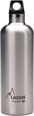 Laken Futura Thermo Narrow Mouth Bottle Thermos Stainless Steel BPA Free Silver 750ml with Loop