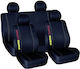 Momo Car Cover Set 8pcs Polyester 004 Black / Gray