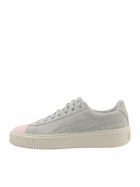 PUMA Suede Platform Glam Kinder Sneakers Gray