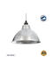GloboStar Louve Deckenleuchte Silber Glocke mit Lampenbirnensockel E27 40x30x30cm