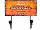 Fylliana Antique Original Metal Wall Hanger 2 Hooks Orange 22x6.5x20cm 3 Pieces
