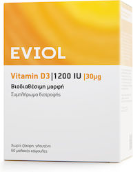 Eviol Vitamin D3 Vitamin 1200iu 60 x 1 Weichkapseln Eviol Vitamin D3 Vitamin 1200iu 60 x 1 Weichkapseln