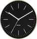 Karlsson Minimal Gold Black Silent Wall Clock Metallic Black Ø28cm