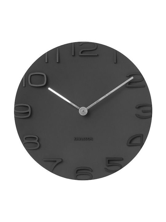 Karlsson On The Edge Wanduhr Kunststoff Schwarz...