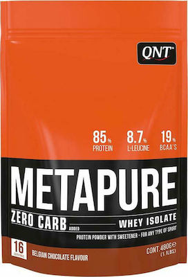 QNT Metapure Zero Carb Whey Isolate Πρωτεΐνη Ορού Γάλακτος με Γεύση Belgian Chocolate 480gr