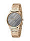 Esprit Easy Watch with Pink Gold Metal Bracelet