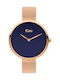 Jcou Luna Watch with Pink Gold Metal Bracelet