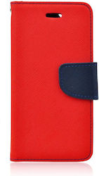 Fancy Synthetic Leather Wallet Red (Galaxy S9+)