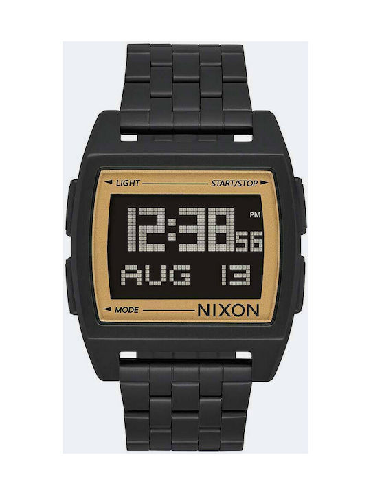 Nixon Base Digital Watch Battery with Black Metal Bracelet