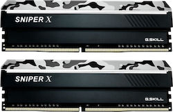 G.Skill Sniper X 16GB DDR4 RAM με 2 Modules (2x8GB) και Ταχύτητα 2400 για Desktop