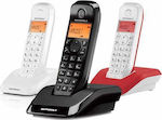 Motorola S1203 Cordless Phone (3-Pack) Multicolour