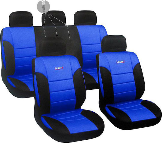 Autoline 9бр Изкуствена кожа Luxury Син 9990000005765