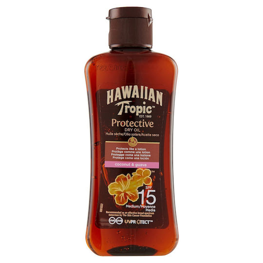 Hawaiian Tropic Protective Dry Oil Αντηλιακό Λάδι Σώματος SPF15 100ml