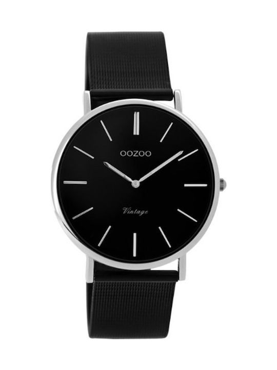 Oozoo Uhr mit Schwarz Metallarmband C8866