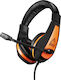 Canyon Lightweight Comfortable Over Ear Gaming Headset με σύνδεση 3.5mm Πορτοκαλί