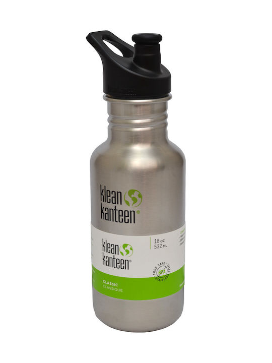 Klean Kanteen K18CPPS-BS-E Ανοξείδωτο Παγούρι 532ml Ασημί