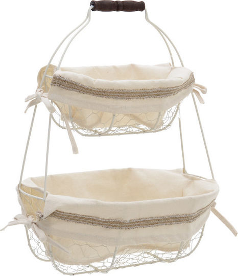 Inart Dekorativer Korb Korbweide mit Griffen Beige 34x20x44cm