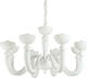 Ideal Lux Bon Bon SP6 Kronleuchter 8xE14 Ø95cm mit Kerzen Weiß 094007