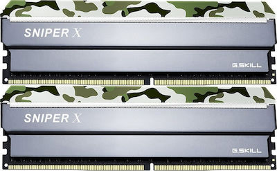 G.Skill Sniper X Classic Camo 16GB DDR4 RAM mit 2 Modulen (2x8GB) und Geschwindigkeit 3200 für Schreibtisch