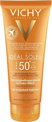 Vichy Ideal Soleil Fresh Hydrating Milk Waterproof Sunscreen Cream for the Body SPF50 100ml