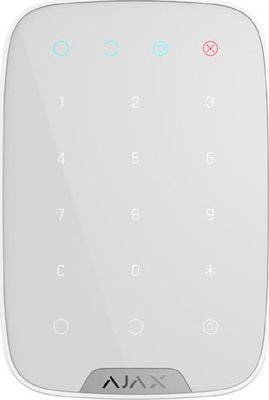Ajax Systems KeyPad Ασύρματο Πληκτρολόγιο Συναγερμού Αφής σε Λευκό Χρώμα