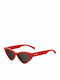 Moschino Women's Sunglasses with Red Acetate Frame and Gray Lenses MOS 006/S C9A/IR