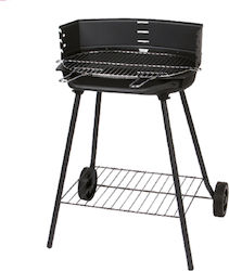 Somagic Athenes Μαντεμένια Στρογγυλή Charcoal Grill with Wheels 50cm