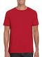 Gildan Softstyle 64000 Ανδρικό Διαφημιστικό T-shirt Κοντομάνικο Cherry Red