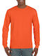 Gildan Men's Long Sleeve Promotional Blouse Orange