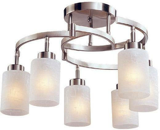 Elmark Adel Satin Nickel Spot with 6 Lights and with Socket E27 in Silver Color Elmark Adel Satin Nickel Spot with 6 Lights and with Socket E27 in Silver Color