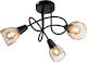 Elmark Vintage Metal Ceiling Light with Socket E14 39pcs Black