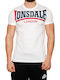 Lonsdale Creaton Αθλητικό Ανδρικό T-shirt Λευκό με Λογότυπο