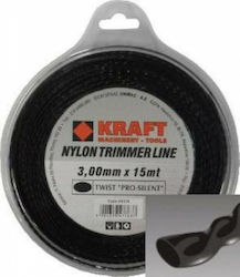 Kraft Pro Silent Μεσινέζα Οβάλ Στριφτή Μήκους 15m και Πάχους 3mm