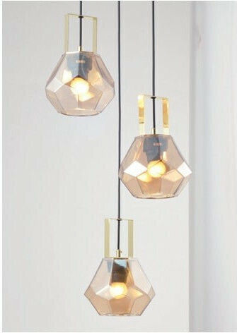 Aca Diamondra Pendant Light Honey 37x101cm